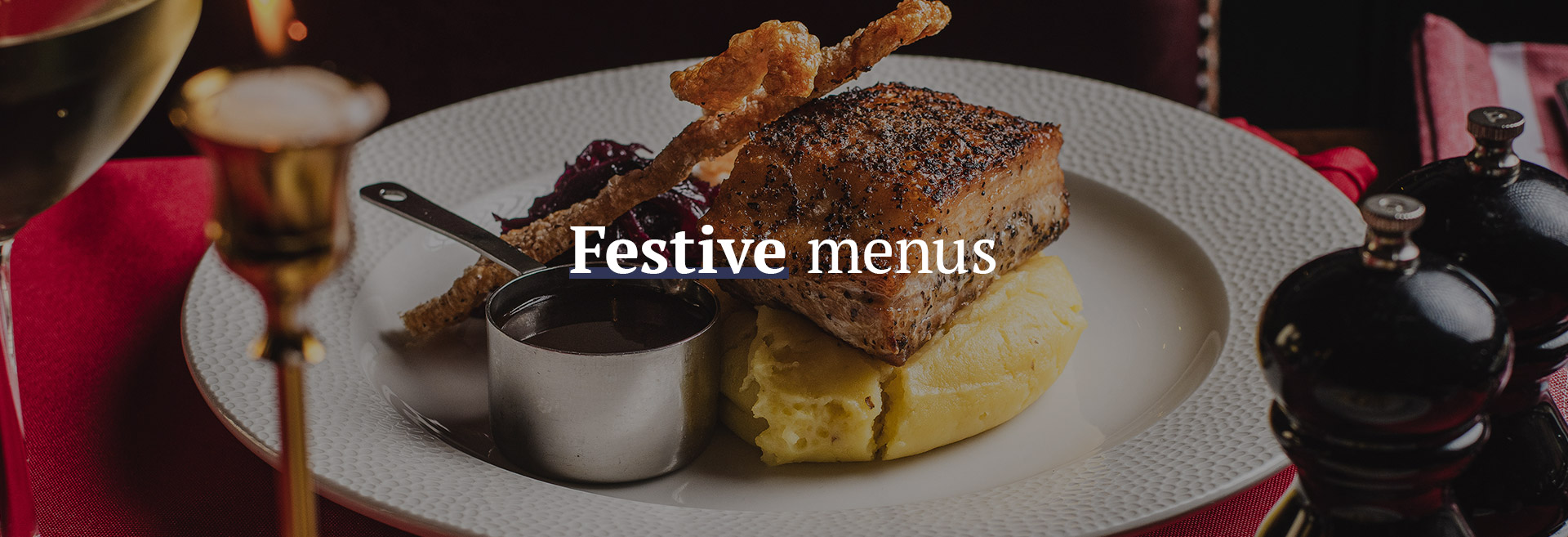 Christmas menu at The Green Man